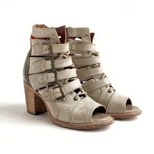 Freebird by Steven Cream Heeled Boots